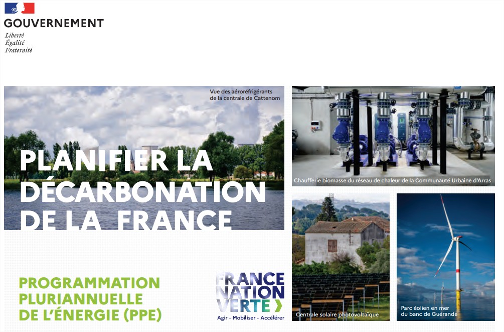 extrait de la Programmation Pluriannuelle de l'Energie publiée